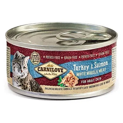 CARNILOVE CAN CAT TURKEY & SALMON 100G