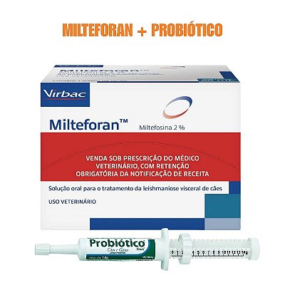 Kit Milteforan + Probiótico+ BRINDE E FRETE GRÁTIS