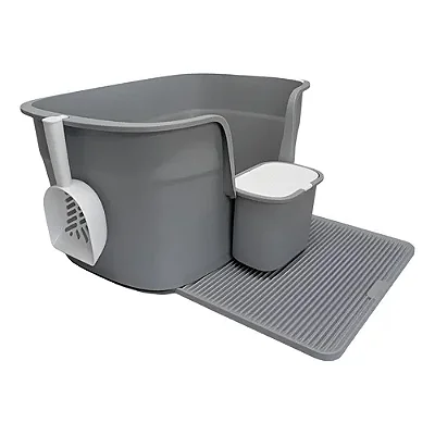 SANITARIO ABERTO MARACANA + TAPETE CINZA