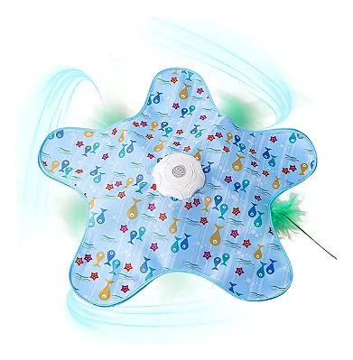 Brinquedo eletrônico para gatos, bola rápida no tapete, recarregável.