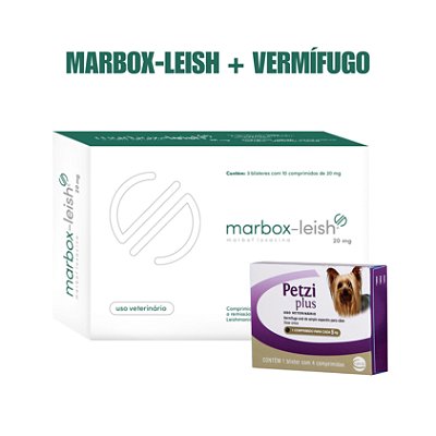 Kit Marbox Leish 20mg + Vermífugo Petzi Plus