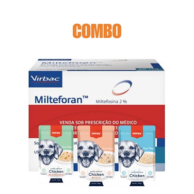 Combo Milteforan Virbac + 10 Sachês Wanpy 100g