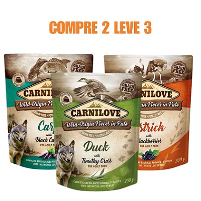 Carnilove Dog Patê 300g Compre 2 e leve 3