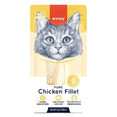 Petisco Para Gato Wanpy Fillet Natural de Frango 25g