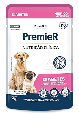 PREMIER NUTR CLIN UMIDOS CAES DIABETES 85 G