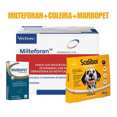 Combo Milteforan Virbac + Coleira Scalibor + Marbopet