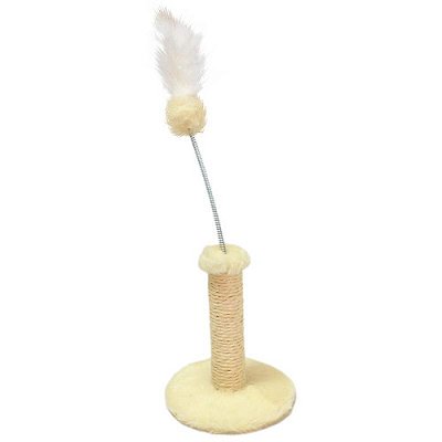 Arranhador 1 plataforma Pequeno Branco 18X18X23 cm