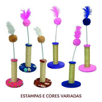 Arranhador 1 plataforma Pequeno Cores sortidas 16X16X23 cm