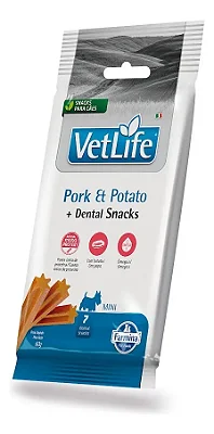 Petisco Vet Nat Snack Can Pork Potato Adt Mini 60g