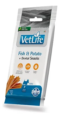 Petisco Vet Nat Snack Can Fish Potato Adt Mini 60g