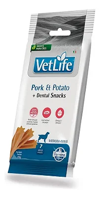Petisco Vet Nat Snack Can Pork Potato Adt Md/mx 100g