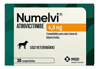 Comprimidos Numelvi Cão Msd Saúde Animal 4,8mg Laranja