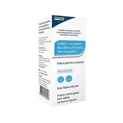COLIRIO CINERARIA MARITIMA 10ML PROVETS