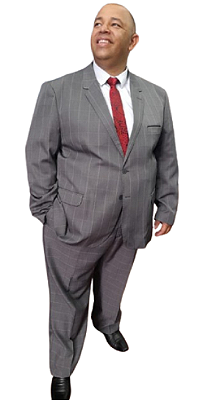 Terno Plus Size Alfaitaria 78- Quadriculado