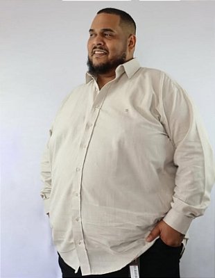 Camisa Plus Size Bege Melange