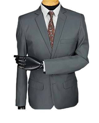 Terno Microfibra grafite detalhado