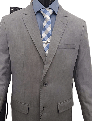 Terno microfibra grafite detalhe