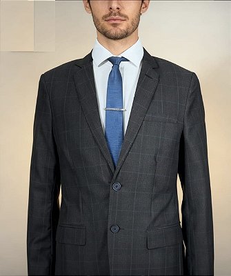 Terno poliviscose xadrez black