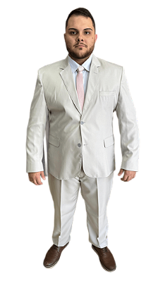 Terno Plus size cinza gelo