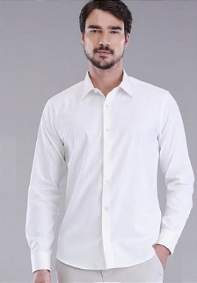 Camisa manga longa slim confort