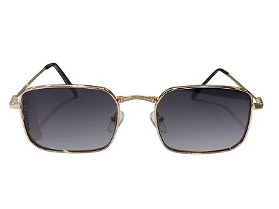 Óculos De Sol Retangular Com Armação De Metal