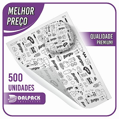 Papel Acoplado - Burger - 500 Unidades