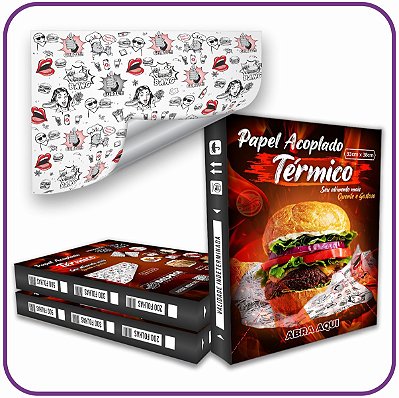 Papel Acoplado para Hamburguer - WHITE - 500 unidades, Embalagens para  Delivery e Fast-Food