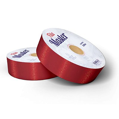 Fita Plástica Master Lisa Vermelha Red - 32mmx100m
