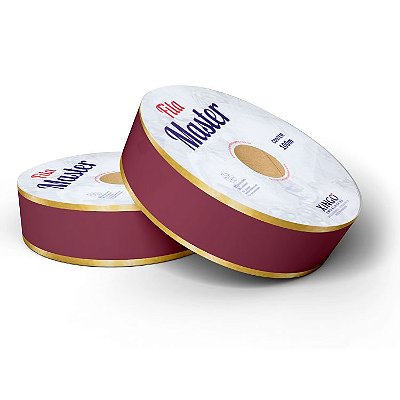 Fita Plástica Master Decorada 3D Borgonha Ouro - 32mmx100m