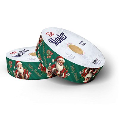 Fita Plástica Master Decorada Doce Natal Papai Noel - 32mmx100m
