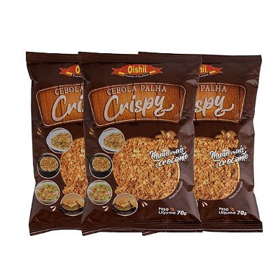 Cebola Palha Crispy 70g Kit com 3 unidades