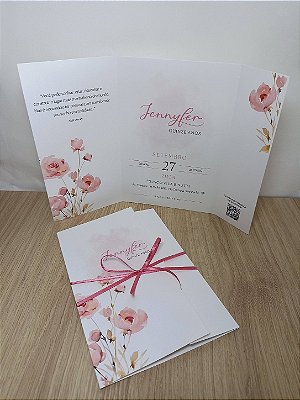 CONVITE DUAS DOBRAS FITA 3MM