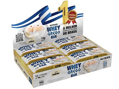 WHEY GREGO BAR 40G CX 12UNID - NUTRATA
