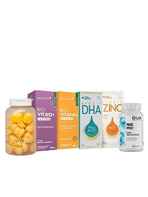 KIT VITAMINAS INFANTIS + NAC + CREATINA GOMAS