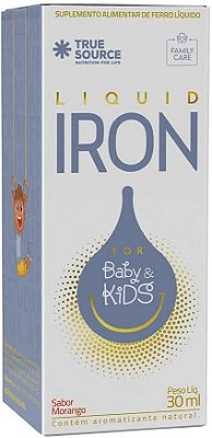 Ferro Liquid Iron Plus Baby Kids 30 ml sabor morango True Source