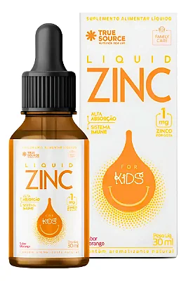 Vitamina Zinco infantil gotas 30ml - true soirce
