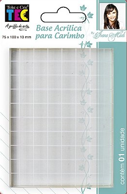 Base Acrílica para Carimbo 75 x 100 x 10mm