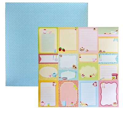 Folha de Scrapbook - Doce Cozinha Tags