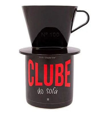 Caneca Clube do Sofá com Coador