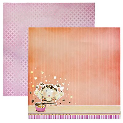 Folha de Scrapbook Bebê Metalizada