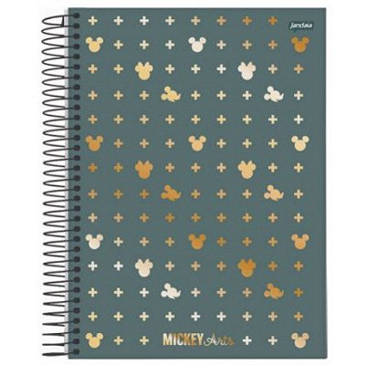 Caderno Universitário Mickey Mouse Rainbow 160 Folhas