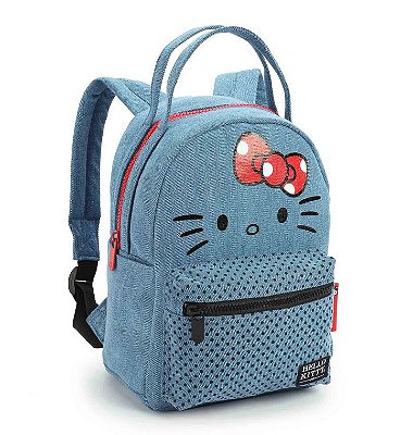 Mini Mochila Jeans Hello Kitty