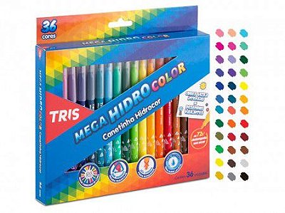 Canetinha Mega Hidrocolor 36 Cores