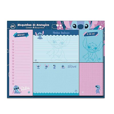 Kit Blocos de Anotações Stitch