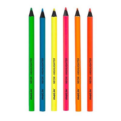 Lápis de cor Molin Jumbo Neon  com 6 cores