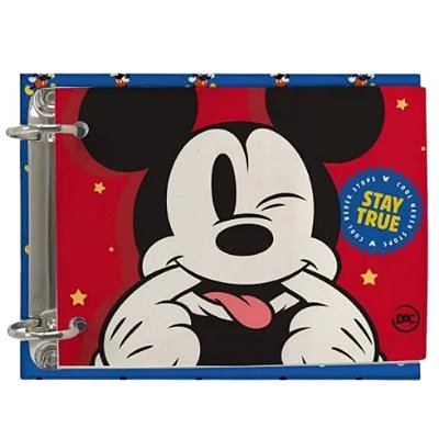 Caderno Argolado Mickey com fichas