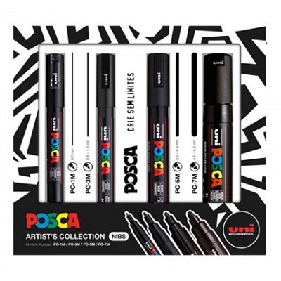 Posca Artist's Collection Nibs Preta