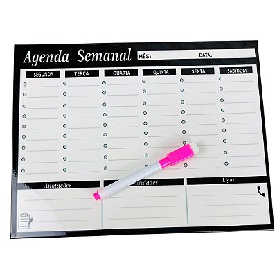 Quadro de Agenda Semanal