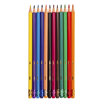 Lápis de Cor Apagável - 12 Cores