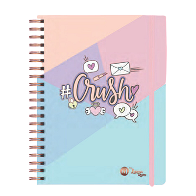 Caderno Universitário Reposicionável Crush - 80 Folhas
